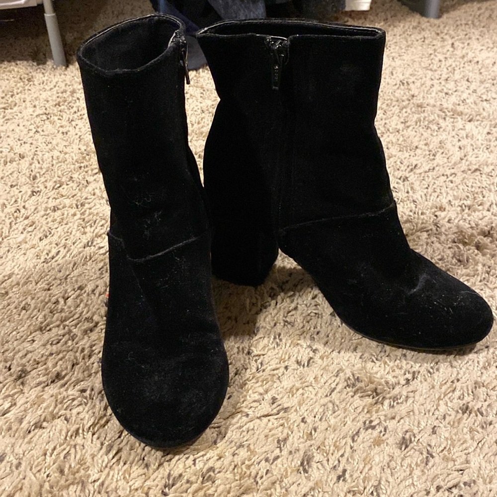 Black Velvet Booties